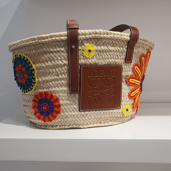 ◆VIPセール◆ロエベBASKETFLORAL ロエベ かごバッグ コピー ラフィアLarge 327.02FS81